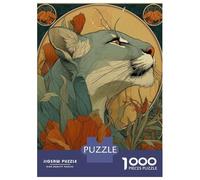Puzzles 1000 Pièces Pour Adolescents Cougar Art Nouveau Puzzle Jouet Décoration Murale Vacances À La Maison Cadeaux Pour Les Amis Et La Famille 70x50cm/1000pcs