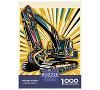Puzzles 1000 Pièces Pour Adolescents Excavator Wpap Pop Art Puzzles Pour Adolescents, Jouets Anti-stress, Difficile, Excellent Cadeau Pour Les Jeux 52x38cm/1000pcs