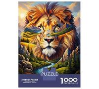 Puzzles 1000 Pièces Pour Adolescents Lion Landscape Animal Puzzle Jouet Décoration Murale Vacances À La Maison Cadeaux Pour Les Amis Et La Famille 70x50cm/1000pcs