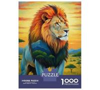 Puzzles 1000 Pièces Pour Adolescents Majestic Lion African Landscape Puzzle Jouet Décoration Murale Vacances À La Maison Cadeaux Pour Les Amis Et La Famille 70x50cm/1000pcs