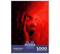 Puzzles 1000 Pièces Pour Adolescents Screaming Face in Red Puzzles Pour Adolescents, Jouets Anti-stress, Difficile, Excellent Cadeau Pour Les Jeux 70x50cm/1000pcs