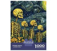 Puzzles 1000 Pièces Pour Adolescents Skeletons Starry Night Puzzles Pour Adolescents, Jouets Anti-stress, Difficile, Excellent Cadeau Pour Les Jeux 70x50cm/1000pcs
