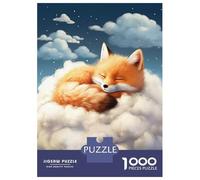 Puzzles 1000 Pièces Pour Adolescents Sleeping Red Fox Puzzle Jouet Décoration Murale Vacances À La Maison Cadeaux Pour Les Amis Et La Famille 52x38cm/1000pcs