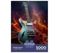 Puzzles 1000 Pièces Pour Adolescents Space Wood Guitar Puzzle Jouet Décoration Murale Vacances À La Maison Cadeaux Pour Les Amis Et La Famille 38x26cm/1000pcs