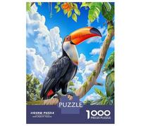 Puzzles 1000 Pièces Pour Adolescents Toucan in Tropical Rainforest Puzzle Jouet Décoration Murale Vacances À La Maison Cadeaux Pour Les Amis Et La Famille 52x38cm/1000pcs