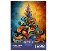 Puzzles 1000 Pièces Pour Adultes Celestial Tree of Light - Abstract Holiday Geometry Puzzles Pour Adultes, Jouet, Décoration Murale, Amusant Et Humoristique, Idéal Pour Stimuler Le Cerveau 38x26cm/100