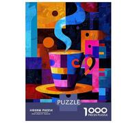 Puzzles 1000 Pièces Pour Adultes Expressionist Geometry Coffee - Vibrant Abstract Café Art Puzzles Pour Adultes, Jouet, Décoration Murale, Amusant Et Humoristique, Idéal Pour Stimuler Le Cerveau 70x50