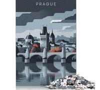 Puzzles 1000 Pieces Prague Cityscape Jigsaw Puzzle Adults Puzzles Difficulty Puzzles Puzzle Education Games Toys Family Decoration 1000pcs (75x50cm)