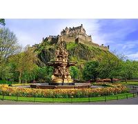 Puzzles 1000 Pieces Princes Street Gardens And Palace On The Hill, England 75 * 50Cm