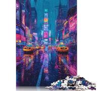 Puzzles 1000 Pieces Psychedelic New York Jigsaw Puzzle Decompression Toy Wooden Jigsaws Adult Birthday Gifts 1000pcs (75x50cm)