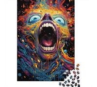 Puzzles 1000 Pieces Screaming Colorful Psychedelia Jigsaw Puzzle Adults Jigsaw Difficulty Puzzles Educational Toy Games Family Decoration 1000pcs (75x50cm)