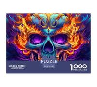 Puzzles 1000 Pieces Skull for Adults 。 Puzzles for Adults-Cool Bones-1000 Piece Puzzle Classic Educational Games Decoration Puzzle -70x50cm/1000pcs