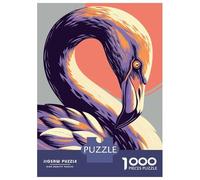 Puzzles 1000 Pièces Stylized Flamingo Portrait with Bold Colors Puzzle Adulte, Jeu De Réflexion, Analyse Et Logique, Cadeaux De Noël Et D'anniversaire 52x38cm/1000pcs