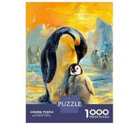 Puzzles 1000 Pièces Tender Penguin Family Embrace Puzzle Adulte, Jeu De Réflexion, Analyse Et Logique, Cadeaux De Noël Et D'anniversaire 70x50cm/1000pcs