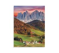 Puzzles 1000 Pieces，Val Di Funes，Jigsaw Puzzle Adults Jigsaw Difficulty Puzzles Puzzle Education Games Toys Family Decoration 1000pcs（75x50cm）-AO31