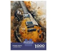 Puzzles 1000 Pièces Watercolor Rock Guitar Puzzle Adulte, Jeu De Réflexion, Analyse Et Logique, Cadeaux De Noël Et D'anniversaire 38x26cm/1000pcs