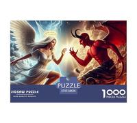 Puzzles 1000 PiecesDevil And Angel, for AdultsDevil And Angel, Challenging Game for The Whole, Gifts for Men Or Women, Home Decoration, Educational Game 38x26cm/1000pcs