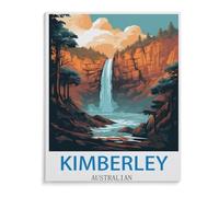 Puzzles 1000 Stück Holz Montage Bild,Kimberley Vintages australisches Gebirgsreise-Plakat,Erwachsene Spiele Lernspielzeug(75x50cm)-C99