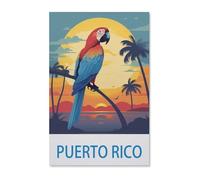 Puzzles 1000 Teile für Erwachsene,Vintages Reiseplakat von Puerto Rico,Klassische Puzzle Teenager Jungen Mädchen Puzzle Lustige Familienpuzzles In Premium-Qualität Zum Geburtstag(75x50cm)-F59
