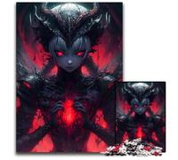 Puzzles 1000Pieces for Adults Demon Evil Anime Girl14 Impossible Jigsaw Puzzles for Adults Family Activity Brain Teaser Home Decor 1000 PCS(75x50cm)