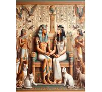 Puzzles 120 Pieces for Adults,9.8x7.9 inch Jigsaw puzzles for adults Challenging Educational Games Home Decoration Puzzle Theme: Ancient Egyptian Pharaoh