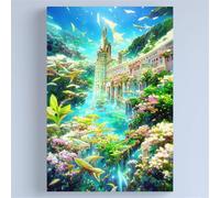Puzzles 120 Pieces for Adults,9.8x7.9 inch Jigsaw puzzles for adults Challenging Educational Games Home Decoration Puzzle Theme: Fantasy Castle Scenery