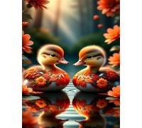 Puzzles 120 Pieces for Adults Animal Duck Flower, Puzzle Games for Adults, Educational Game Decompression, Puzzle for Adult 120 Home Decors Family Challenge Toys for Men Women Elders Seniors