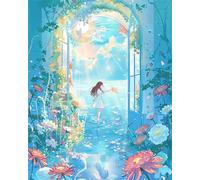 Puzzles 120 Pieces for Adults Colourful Jigsaw puzzles for adults, 120 Piece Challenging & Brainteasing Jigsaws Beautiful Decoration Puzzle, Theme:Anime Girl Pigeon