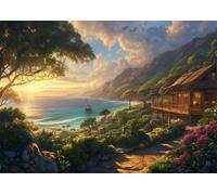 Puzzles 120 Pieces for Adults Colourful Jigsaw puzzles for adults, 120 Piece Challenging & Brainteasing Jigsaws Beautiful Decoration Puzzle, Theme:Seashore Marine Plants