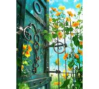 Puzzles 120 Pieces for Adults Colourful Jigsaw puzzles for adults, 120 Piece Challenging & Brainteasing Jigsaws Beautiful Decoration Puzzle, Theme:Door Fence Lock