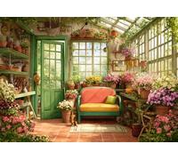 Puzzles 120 Pieces for Adults Colourful Jigsaw puzzles for adults, 120 Piece Challenging & Brainteasing Jigsaws Beautiful Decoration Puzzle, Theme:Flower Greenhouse