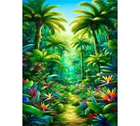Puzzles 120 Pieces for Adults jigsaw puzzles for adults 120 Piece Educational Challenge Games Decoration puzzle - Tropical Jungle Plants