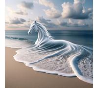 Puzzles 120 pieces for Adults jigsaw puzzles for adults 120 Piece Educational Challenge Puzzle for adults,Educational Games Decoration puzzle Sea Wave Horse