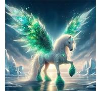 Puzzles 120 pieces for Adults jigsaw puzzles for adults 120 Piece Educational Challenge Puzzle for adults,Educational Games Decoration puzzle Green Wings Unicorn