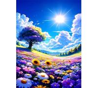 Puzzles 120 Pieces For Adults jigsaw puzzles for adults Classic Educational Challenging Games Toys Family Decoration Puzzle - Sunny Field Trees