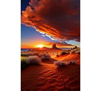 Puzzles 120 Pieces for Adults Sunrise Desert, Puzzle Games for Adults, Educational Game Decompression, Puzzle for Adult 120 Home Decors Family Challenge Toys for Men Women Elders Seniors