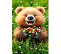 Puzzles 1200 Pieces for Adults Animal Bear Flower, Puzzle Games for Adults, Educational Game Decompression, Puzzle for Adult 1200 Home Decors Family Challenge Toys for Men Women Elders Seniors