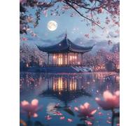 Puzzles 1200 Pieces for Adults Colourful Jigsaw puzzles for adults, 1200 Piece Challenging & Brainteasing Jigsaws Beautiful Decoration Puzzle, Theme:Classical Pavilion Lake