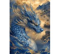 Puzzles 1200 Pieces for Adults Colourful Jigsaw puzzles for adults, 1200 Piece Challenging & Brainteasing Jigsaws Beautiful Decoration Puzzle, Theme:Blue Animation Dragon