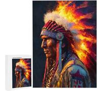 Puzzles 1314 Pieces for Adults jigsaw Puzzles for Adults 1314 Piece Jigsaw Challenging & Brainteasing Educationa Game for The Whole, jigsaw Puzle Theme: Man Indian30 x 20 inches PjY2478 2-1