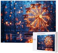 Puzzles 1314 Pieces for Adults jigsaw Puzzles for Adults 1314 Piece Pzzle Challenging & Brainteasing Educationa Game for The Whole Gifts for Men, jigsaw Pzzle Theme: Ferris wheel yellow PjY102 9-D