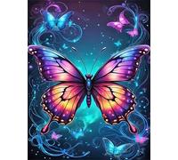 Puzzles 150 Pieces for Adults,13.8x9.8 inch Jigsaw puzzles for adults Challenging Educational Games Home Decoration Puzzle Theme: Blue Purple Butterfly