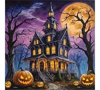 Puzzles 150 Pieces for Adults,25.6x25.6 Inch Jigsaw puzzles for adults Challenging Educational Games Home Decoration Puzzle Theme:Halloween House Scenery