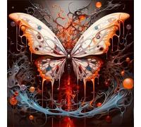 Puzzles 150 Pieces for Adults,25.6x25.6 Inch Jigsaw puzzles for adults Challenging Educational Games Home Decoration Puzzle Theme:Abstract Liquid Butterfly