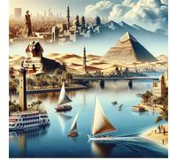 Puzzles 150 Pieces for Adults,25.6x25.6 Inch Jigsaw puzzles for adults Challenging Educational Games Home Decoration Puzzle Theme:Famous Egyptian Statues