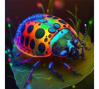 Puzzles 150 Pieces for Adults,25.6x25.6 Inch Jigsaw puzzles for adults Challenging Educational Games Home Decoration Puzzle Theme:Colorful Ladybug