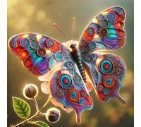 Puzzles 150 Pieces for Adults,25.6x25.6 Inch Jigsaw puzzles for adults Challenging Educational Games Home Decoration Puzzle Theme:Colorful Butterfly