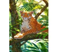 Puzzles 1500 Pieces for Adults,34.3x22.4 inch Jigsaw puzzles for adults Challenging Educational Games Home Decoration Puzzle Theme: Jungle Leopard