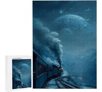 Puzzles 1500 Pieces for Adults jigsaw Puzzles for Adults 1500 Piece Jigsaw Challenging & Brainteasing Educationa Game for The Whole Gifts for Men, jigsaw Puzle Theme: Train Sky87 x 57cm PjY7510 1-T