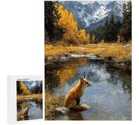Puzzles 1500 Pieces for Adults jigsaw Puzzles for Adults 1500 Piece Jigsaw Challenging & Brainteasing Educationa Game for The Whole Gifts for Men, jigsaw Puzle Theme: Mountain Fox87x57cm PjY724 7-H